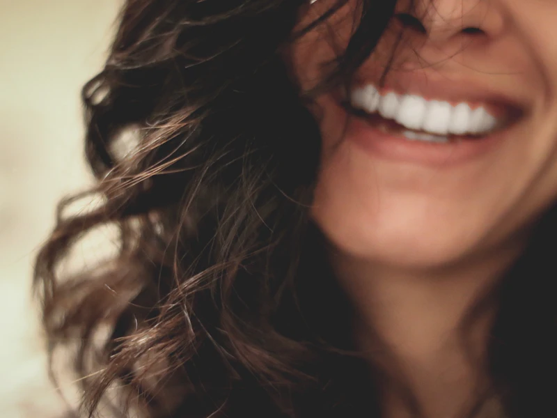 Close-up of a patient smiling after treatment